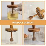 Clear Glass Honey Jar, Small and Portable, with Lid and Dipper for Easy Dispensing V1192-AZ-W-22609