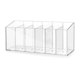 Adjustable Compartment Organizers Clear Acrylic Storage Box With 6 Spacious Divider Sections for V1370-AZ4-12743