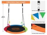 Kahuna Kids 1.2m Tree Saucer Swing Set Round with Hanging Straps 400kg Capacity SWG-KAH-ZH-48