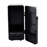LED Mini USB Refrigerator USB Refrigerator Drinks Beverage Cans Refrigerator and Heater Black V1294-YM0722-JY05497-02