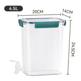 Cold Water Kettle Large Capacity Thicken Faucet Sealed Drink Storage Pot for Kitchen Green-4.5L V1294-YM0716-3118220167111