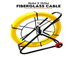 150M8MM Fish Tape Puller Fiberglass Wire Cable Running Duct Rodder V379-RODRDUCT15