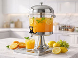 5-Star Chef 8L Beverage Juice Dispenser Tap Ice Tube Single Drip Tray JD-8L-SS