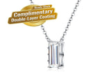 Elegant Moissanite Pendant Necklace with Square Cut Gemstone, Hypoallergenic 925 Silver Plated V1341-ZY-4TL7TS9F-MOISSANITE-PREMIUMS925