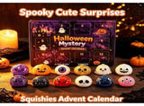 Spooky Halloween Squishies Bun Stress Toy Advent Calendar Box, 12 Unique Designs Ghost Pumpkin V1369-AZ3-W-13655