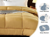 Quilted Down Blanket 150x200cm All Season Lightweight Soft Warm Machine Washable Four Season Bed V1192-AZ-W-21663