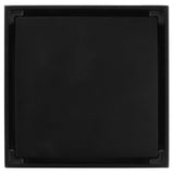 Black Shower Floor Drain Copper Floor Drain Strainer for Kitchen Bathroom Balcony 10x10cm V1294-YM0901-3112210047711