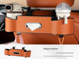 BrownMultifunctional Car Seat Back Organizer - Nappa Leather Tissue Box Holder with Cup V888-ELOSUNG56214-3