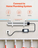 UV Water Purifier, 12W 1GPM, 220V Versatile Ultraviolet Water Purifier Filter with Stainless Steel V952-SJHXTUV12W4GEMV6YV3