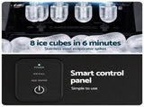 Devanti Ice Maker 11-12kg Portable Bullet Cube Machine Black IM-ZB-E-11WL02-BK