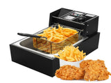6L Electric Deep Fryer with Removable Oil Filtration Basket 1.7KW Stainless Steel 122-392 Automatic V1294-YM0901-H48361B-US