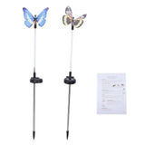 2 Pack Solar Lights LED Lawn Lights RGB Color Changing Outdoor Rainproof ABS Solar Powered Butterfly V1294-YM0901-3111250233311