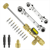 Valve Core Remover Installer Tool&HVAC Service Wrench Set, Refrigeration with Bit Adapters,10Pcs V1366-AZ2-W-15838