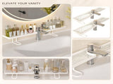 Faucet Bathroom Storage Rack and Vanity Organizer, No-Drill Double-Sided Shelf for Sink Faucet, V1192-AZ-W-24148