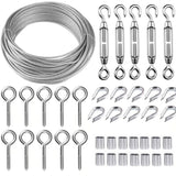 30M/2mm Stainless Steel Wire Kit with M5 Tensioner for Plants, Clothesline, Railings V1237-ZY-203-1536