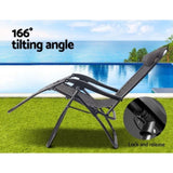 Gardeon Zero Gravity Chair Folding Outdoor Recliner Adjustable Sun Lounge Camping Beige FF-ZGC-BE