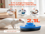 Ceramic Cat Water Fountain, 2.1 L Cupcake Pet Fountain, Porcelain Cat Water Dispenser with V952-CWYSJLSTC21LWQMB6001V3