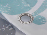 Polyester Striped Painting Shower Bath Curtain Waterproof Bathroom Curtain V1294-YM0901-JY28888-01