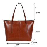 Women's Leather Tote Bag Cowhide Shoulder Bag or Handbag - Blue V1263-JX-3480
