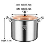 316 Stainless Steel 2.5mm Thick Soup Pot 28cm Inner Diameter Healthy Cooking V255-SOUPPOT_30CM