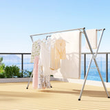 Artiss Clothes Rack Adjustable Foldable Steel HANGER-B-06-FLD-SI