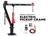 900kg Swivel Hydraulic Crane Hoist 12V Electric Jack Trailer UTE Pick up Lift V379-ESWIVLCRAN