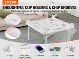 Mahjong Table, Square 4 Player Folding Card Table with 4 Cup Holders & 4 Chip Trays, Portable Domino V952-SDMJZBSDMNGPT73ZQV0