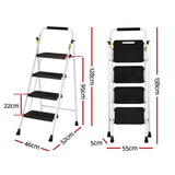 Giantz 4 Step Ladder Multi-Purpose Folding Steel Light Weight Platform LD-STEEL-4STEP