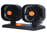 Car Air Cooling Fan Dual Head USB Universal Cooling Device 360 Degree Adjustable Square Low Noise V1294-YM0714-3113210204611