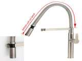 Brushed Nickel Kitchen Sink Basin Mixer 360 Swivel Faucet Tap Pull Out Spout SUS V1233-KRD506