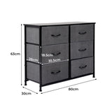 Levede Storage Cabinet Tower Chest Dark Grey CH1047-DG