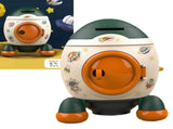 Cartoon Style Space Rocket Piggy Bank Money Bank Money Saving Jar Boys Girls Gift Morandi Green V1294-YM0703-3117230042012