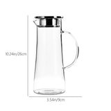 Glass Cold Water Pitcher 1.5L High Borosilicate Glass Drink Dispenser Iced Tea Container for V1366-AZ2-W-13035