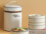 Stainless Steel Bento Lunch Box 3 Stackable Layers, Leakproof Vacuum Insulated Food Container V1237-ZY-807-156