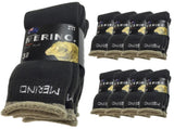 9 Pairs MERINO WOOL SOCKS Mens Heavy Duty Premium Thick Work Socks Cushion BULK - Olive - 11-14 V563-9AUSOCKS-OLVE-SZE11-14