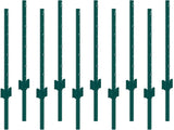 3 Feet Fence Post, 10 Pack U-Channel Heavy Duty Metal Fence Posts, Sturdy Steel Fence Stakes for V952-WLLZJSK3YC10X2TT5V0