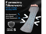 3 Pairs Cut Resistant Sleeves with Thumb Hole Protective Arm Sleeves Protective Forearm Guard Arm V1370-AZ4-17938