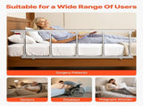 Foldable Bed Rail for Elderly, 122 cm Assist Rail with Fixing Strap, Adjustable Height Pipe V952-BCBSBCBSKZD1BAXNX001V0
