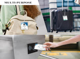 100 Pack Clear Plastic Luggage Bag Tag Holder Badge Label Tag Holder with 100 Pack Luggage Loops V1188-WTJ-LZZ-01316