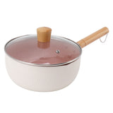 Non Stick Saucepan With Lid White Baby Complementary Food Small Pot Home Kitchen Instant Noodles V1294-YM0901-3113230192613