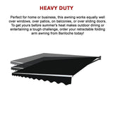 Motorised Outdoor Folding Arm Awning Retractable Sunshade Canopy Black 5.0m x 3.0m V63-842921