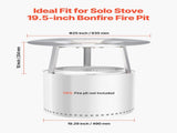 Fire Pit Heat Deflector for Solo Stove Yukon, 635 mm Bonfire Round for Wood Pit, 304 V952-HKGRZYX25YC038CGP001V0