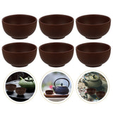 Handmade Clay Tea Cups Set of 6, Small Individual Ceramic Teacups for Traditional Chinese Tea V1369-AZ3-W-17012