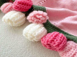 Pink Mist Gradient Rose Bouquet Blanket a versatile, all-season blanket, perfect for office naps V1232-MGHT001