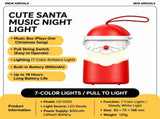 Christmas Music LED Night Light Lantern, Rechargeable with Warm White & 7-Color Changing Lights, V1341-ZY-PW2TZ58J-ABC