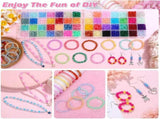 2800 6mm Glass Beads for Bracelets, 56 Colors Crystal Beads for Jewelry Making, Bracelet Making and V1366-AZ2-W-19383