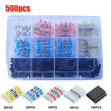 Solder Ring Wire Connectors Heat Shrink Butt Terminals Electrical Connector Kit - Multi - Size V1107-145-99083-MLT-500PCS