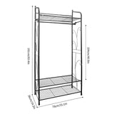 Extra Large Metal Clothes Rail Storage Dress Hanging Garment Rack Portable Stand V767-ZJJ323-G2