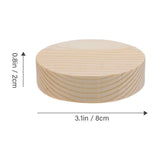 Beige Wood Slices 8x2cm Round Craft Discs, Smooth Unpainted Wooden Circles for Home Decor and V1370-AZ4-11981