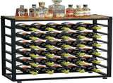CARLA HOME 6-Tier Freestanding Wine Rack for 30 Bottles with Wood Countertop and Sturdy Metal Frame LSB-36091